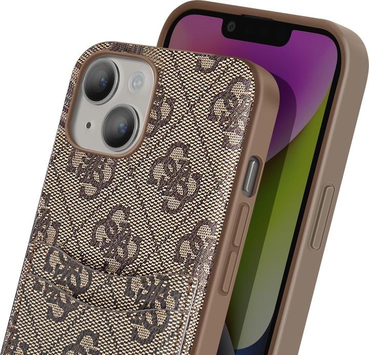 Produktbild Guess Hülle PU 4G Kartenhalter, Braun Series (Apple iPhone 14 Plus)