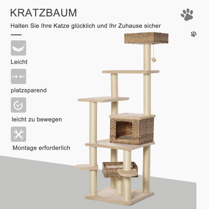 Actual product image Jamb Scratching post (174 cm, Brown)