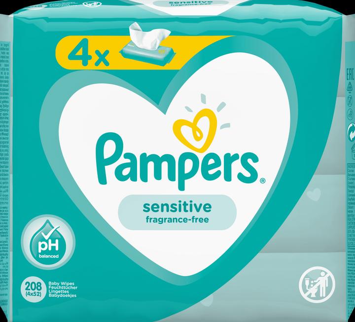 Actual product image Pampers Sensitive (208 Piece)