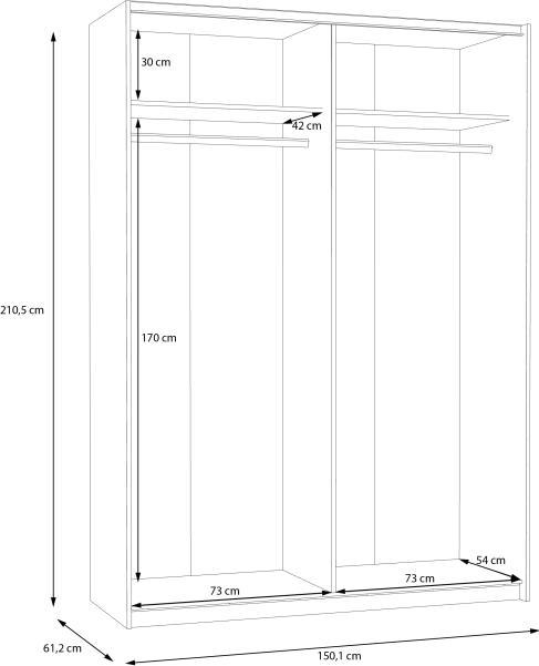 Produktbild Forte Paide (150 x 61.5 x 210.5 cm)