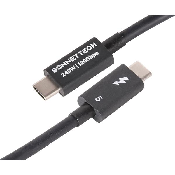 Sonnet Cable, Thunderbolt 5, 0.8M Black (0.80 m, USB 3.2 Gen 1, USB 3.2 Gen 2x2, 240 W), Cavo USB