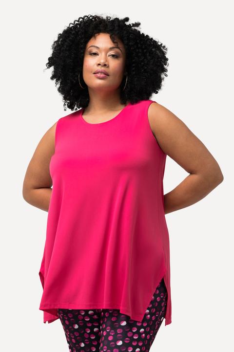 Produktbild Ulla Popken Jerseytop, Zipfelsaum, A-Linie, Rundhals, ärmellos (54)