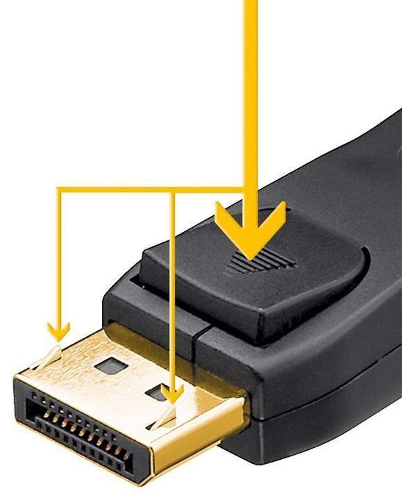 Actual product image Goobay DisplayPort cable 2.0, 40 Gbit/s (2 m, DisplayPort, 2.2)