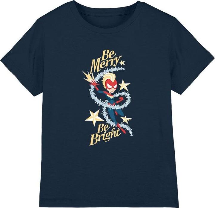 Produktbild Captain Marvel Be Merry Be Bright TShirt (128)
