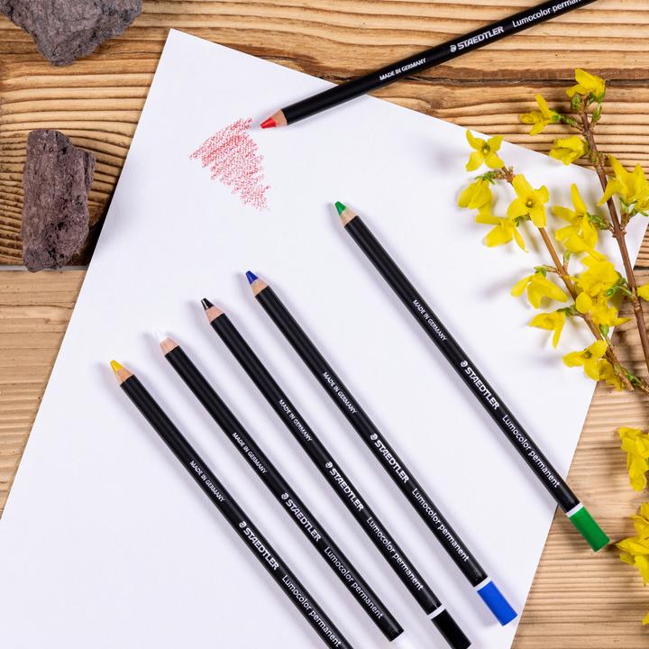 Produktbild Staedtler Lumocolor permanent glasochrom 108 20 Wasserfeste Farbstifte (6 x)