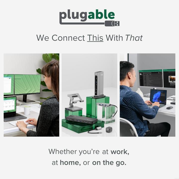 Produktbild Plugable Dual Monitor Docking Station (USB-C)
