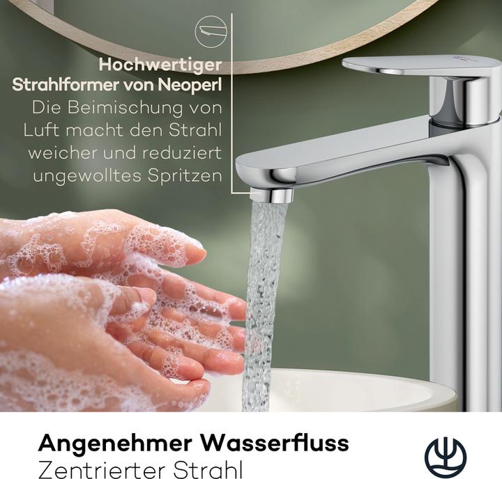 Immagine prodotto Kludi X1 Waschtischarmatur, Grösse XL, ohne Ablaufgarnitur