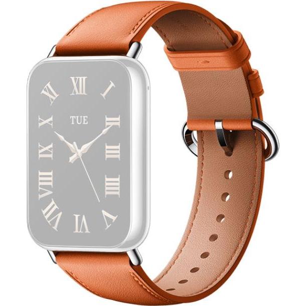 Xiaomi Leather Strap (Leder, Xiaomi Smart Band 8 Pro), Uhrenarmband, Orange