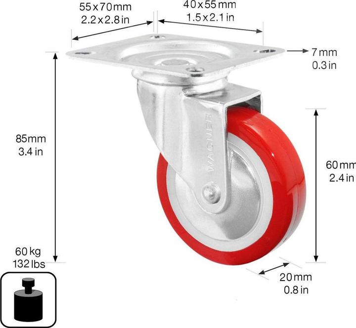 Produktbild Wagner System Lenkrolle
