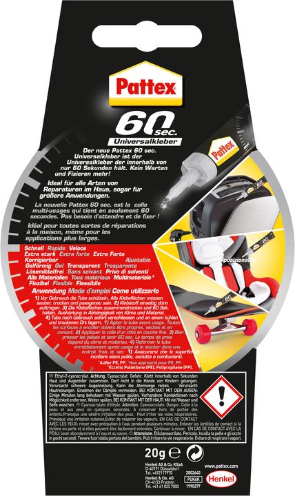 Actual product image Pattex 60 sec. universal adhesive (20 g)