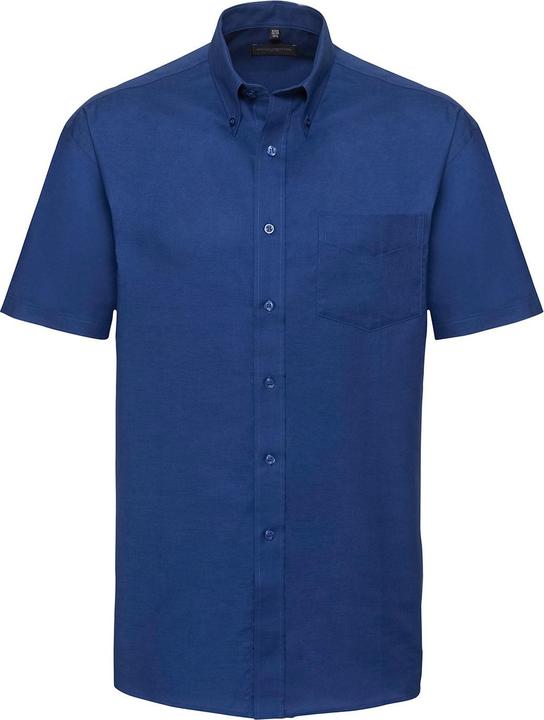 Actual product image Russell Mens Oxford Easy-Care Short-Sleeved Shirt
