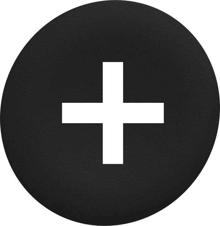 Actual product image Schneider Electric Button plate black PLUS in white for flush 30mm