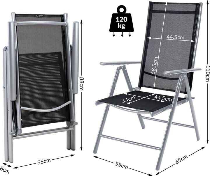 Immagine prodotto Casaria Set di 4 sedie da giardino