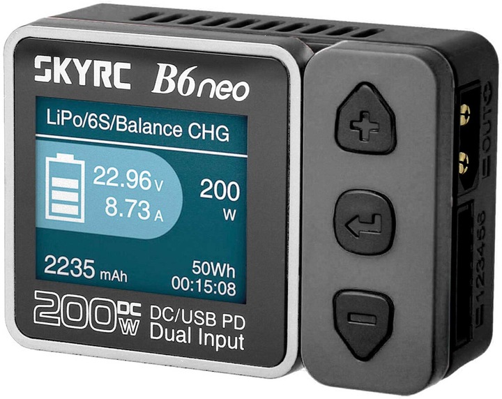 SkyRC B6neo Caricabatterie grigio LiPo 1-6s 10A 200W