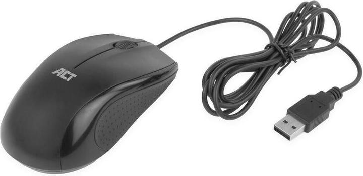 Produktbild ACT Wired full-size optical mouse 1000 DPI, silent click, eco-friendly, made from recycled materials (Kabelgebunden)
