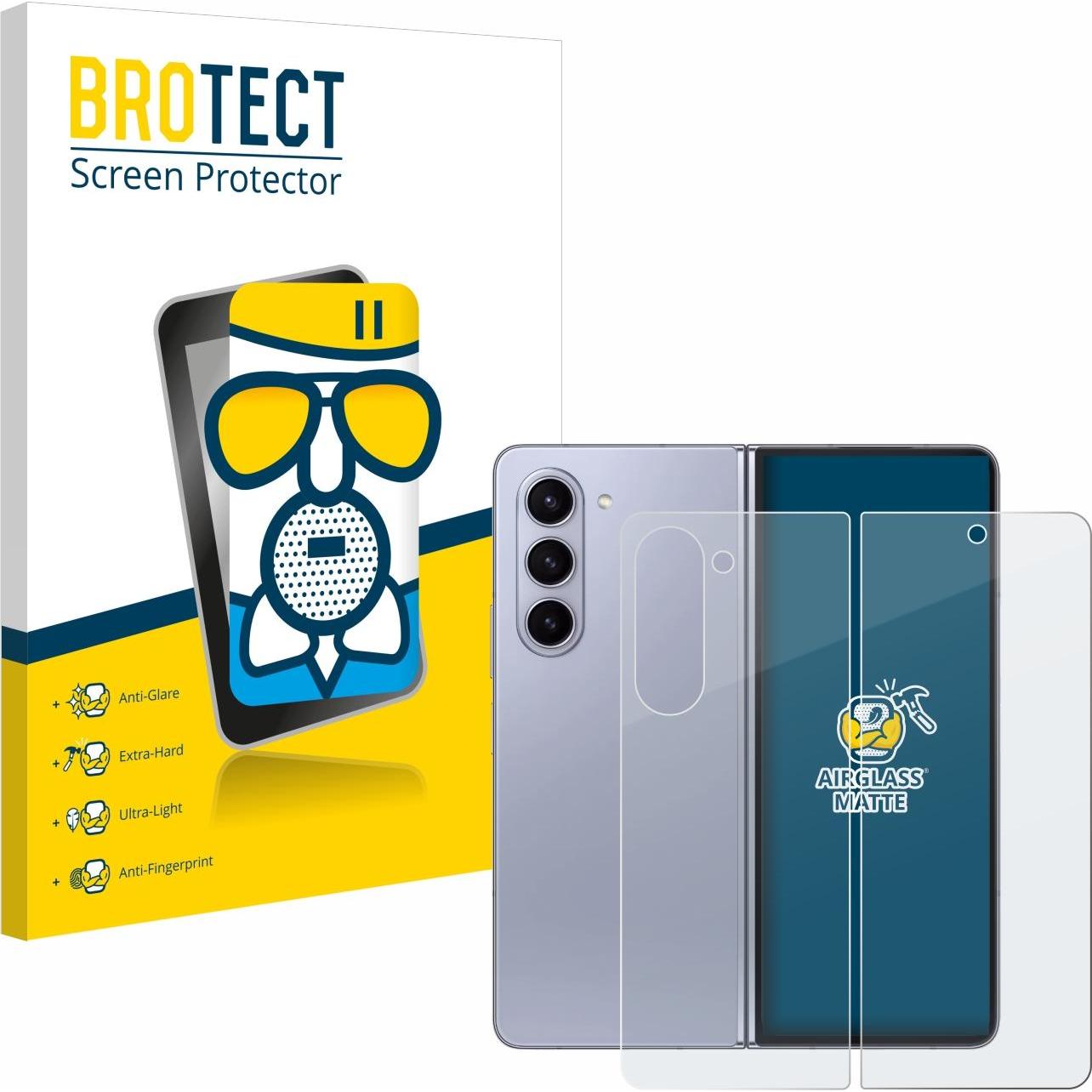 BROTECT AirGlass Panzerglasfolie Matt (1 Stück, Samsung Galaxy S21), Smartphone Schutzfolie, Grau