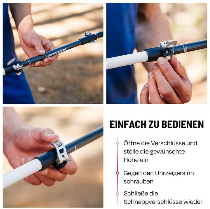 Produktbild Atacama Teleskop Wanderstöcke 13-tlg. 110-135 cm (110 - 135 cm)