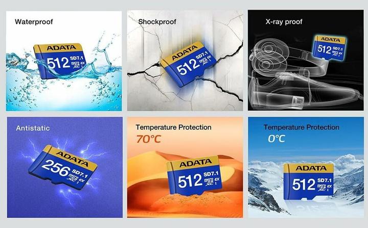 Actual product image Adata Premier Extreme SD7.1 Express (512 GB, microSD Express, U3, UHS-II)