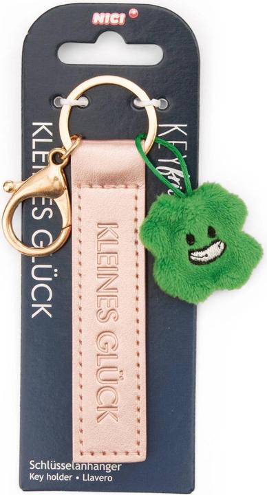 Actual product image Magni NICI Schlüsselanhänger Kleines Glück Kunstlederband mit Kleeblatt roségold 10cm