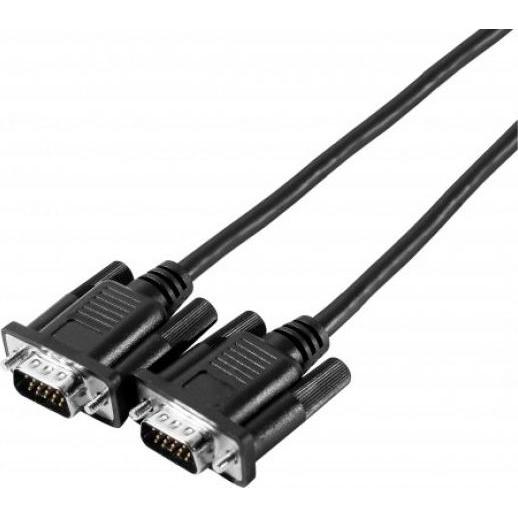 Exertis Connect SVGA Monitorkabel "Eco", 15pol HD D-Sub St./St., 3.0 m, schwarz Preisgünstiges Monitorkabel für Stan (3 ...