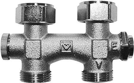 Actual product image Thermrad Super 8 H-blok til 1-strengs anlaeg,lodret 3/4" omløber op/Eurokonus ned.