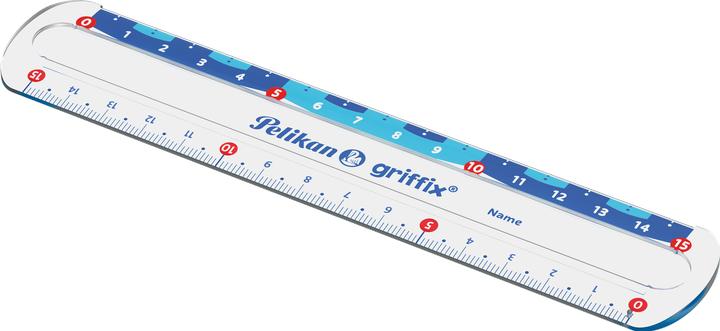 Produktbild Pelikan Lineal 15cm Griffix blau (15 cm, Kunststoff)