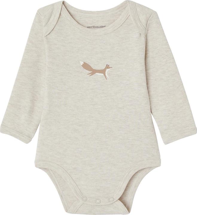 Actual product image Vertbaudet 5-pack of baby slip-on bodysuits with long sleeves, organic cotton (86)