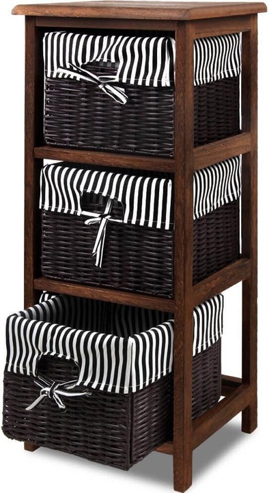 Actual product image Casaria Floor standing shelf with baskets (71 x 31 x 28 cm)