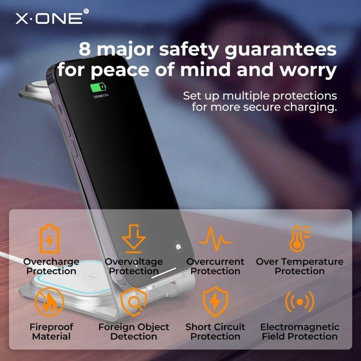 Image du produit X-One Dock station Wireless Charger Stand 3in1 22W (22 W)
