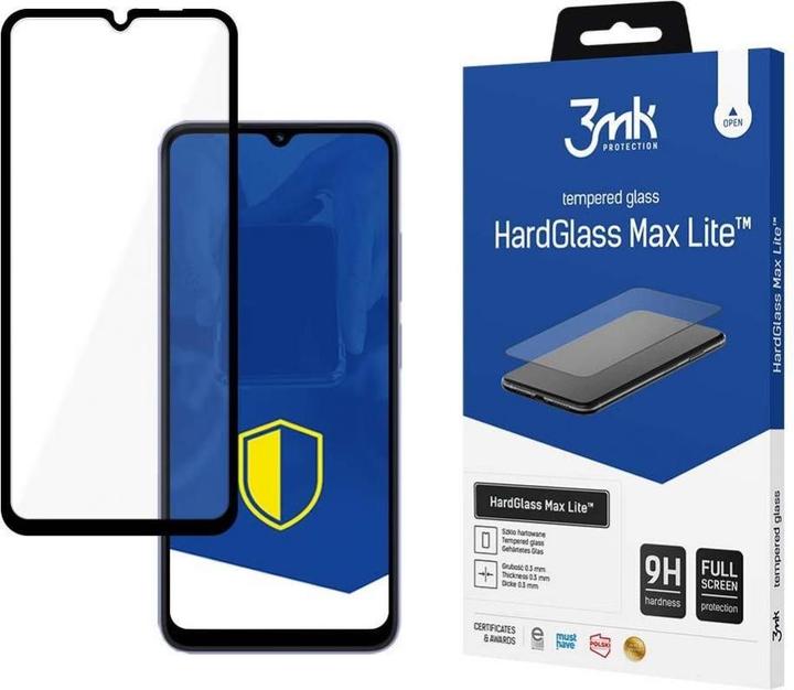 Actual product image 3MK HardGlass Max Lite Xiaomi Redmi 12C czarny/black Fullscreen Glass Lite (1 Piece, Xiaomi Redmi 12C)