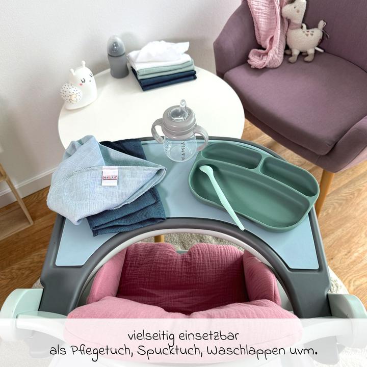 Actual product image Makian Mulltuch / Spucktuch / Pflegetuch 4er Pack (30 cm, 30 cm)