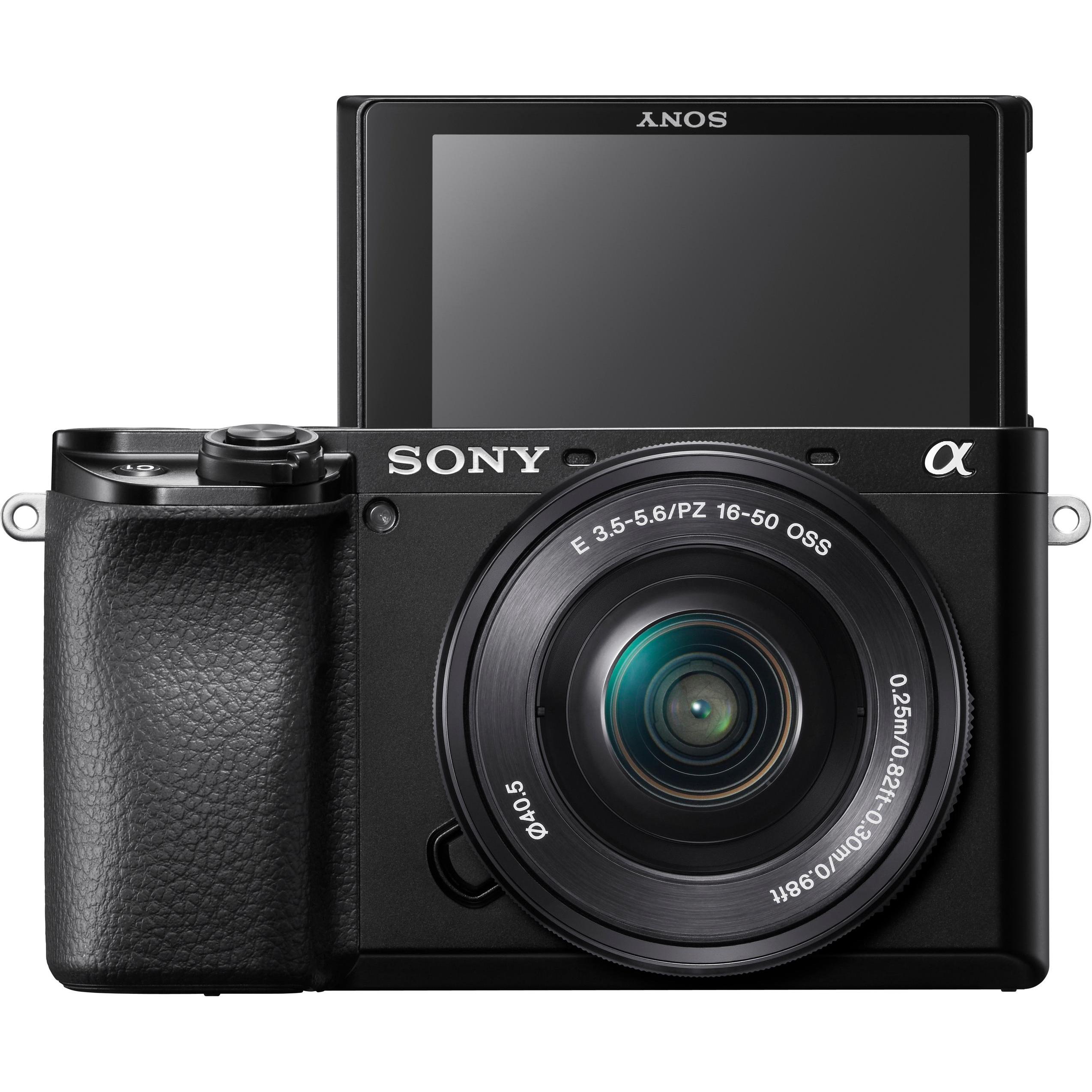 Sony Alpha 6100 Kit (16 - 50 mm, 24.20 Mpx, APS-C / DX), Kamera, Schwarz