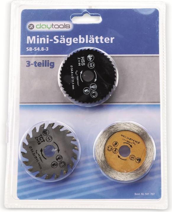 Actual product image Daytools Mini saw blades SB-54.8-3, 54.8 mm, 3-piece