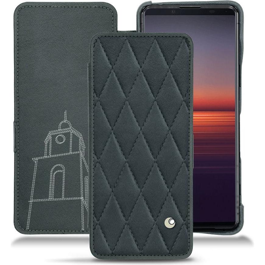 Noreve Lederschutzhülle horizontal (Sony Xperia 5 II), Smartphone Hülle, Blau