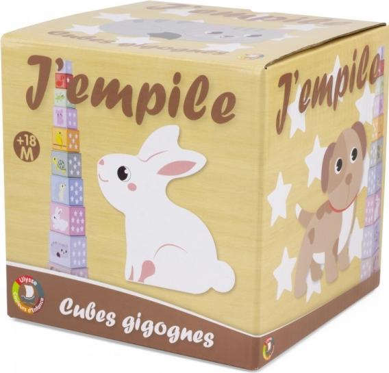 Actual product image Ulysse Couleurs d'Enfance Nesting cube with 10 blocks to stack and play with