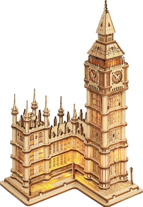 Actual product image Robotime Wooden model 3D puzzle Big Ben