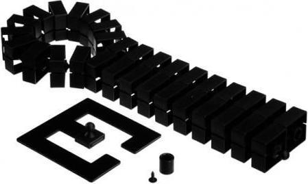 Immagine prodotto Bachmann BACH 930.016 Serpente per cavi Quadro Set nero sistema flessibile di gestione dei cavi (Tubo cavi, 75 cm)