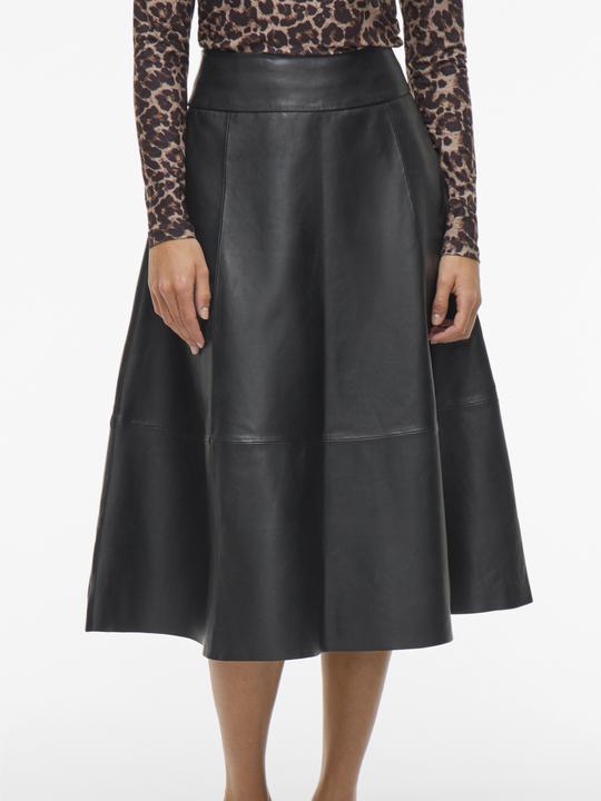 Produktbild Vila High Waist Ledermidirock (38)