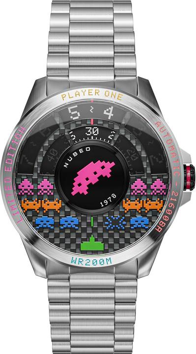 Actual product image Nubeo NB-6082-SI-11 Men's watch Quasar Automatic Limited 48mm 20ATM
