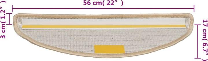Immagine prodotto vidaXL Treppenmatte (20 x 56 cm)