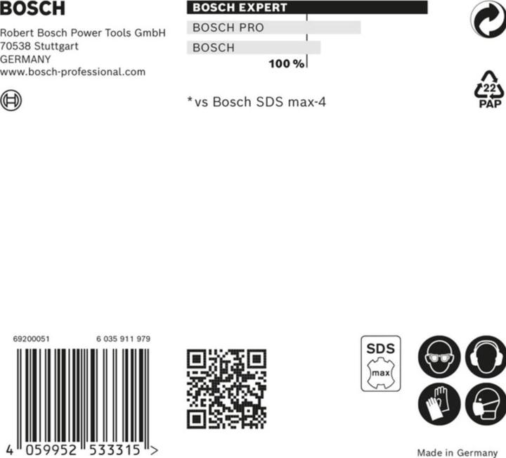 Actual product image Bosch Professional Zubehör Expert SDS max-8X hammer drill, 32 x 800 x 920 mm (32 mm)