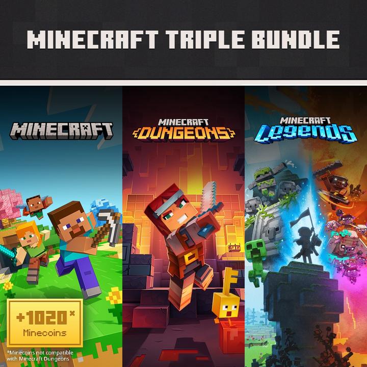 Produktbild Microsoft Xbox Minecraft Triple Bundle Xbox Download Code (Xbox One S, Xbox Series X)