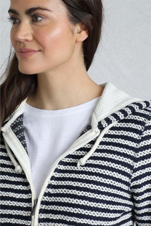 Actual product image Weird Fish Womens/Ladies Fisher Stripe Macaroni Eco Friendly Full Zip Hoodie (38)
