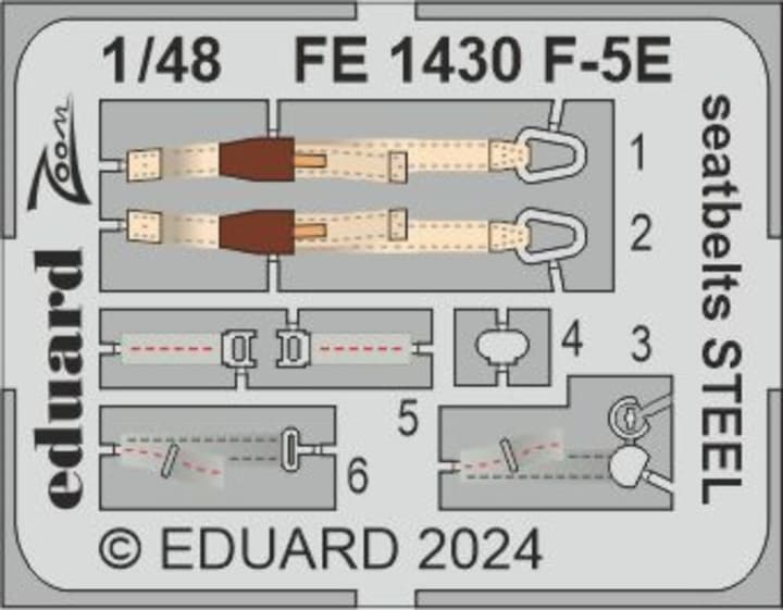 Eduard F-5E seatbelts STEEL 1/48 AFV CLUB /