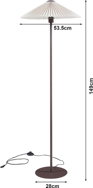 Image du produit Lux.Pro Stehleuchte Appledore Metall 149 cm Braun/Weiss (E27)