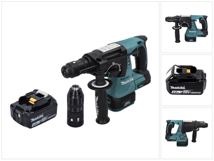 Actual product image Makita DHR 243 M1 cordless hammer drill 18 V SDS plus Brushless + 1x rechargeable battery 4.0 Ah - without (Rechargeable battery operated)