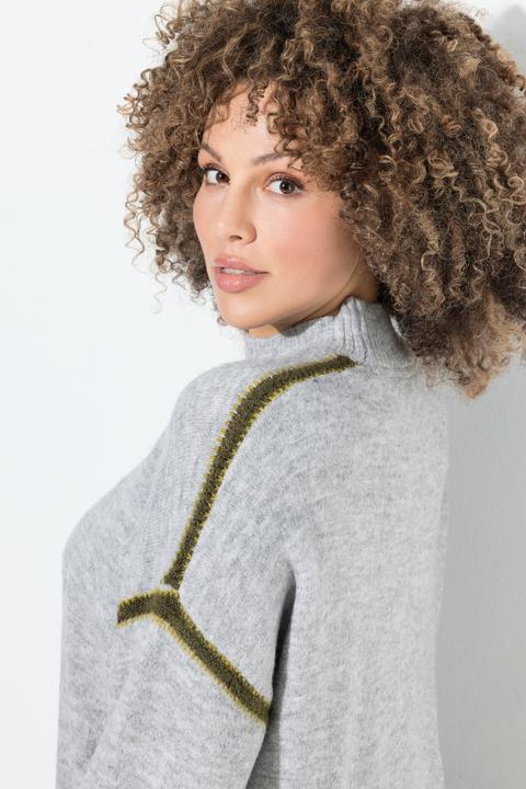 Produktbild Ulla Popken Pullover, Ziernähte, Stehkragen, Langarm (46, 48)