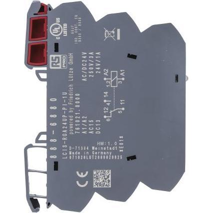 Rs Pro Push 6.2mm Rly 24VAC/DC 1 C/O 6A 250VAC, Relais