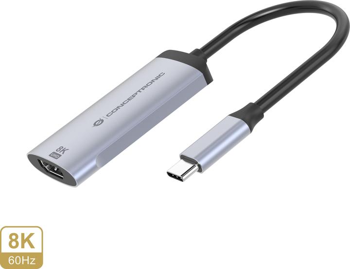 Actual product image Conceptronic Adapter USB-C -> 2.1 HDMI Adapter 8K 60Hz grey (HDMI, 3.02 cm)