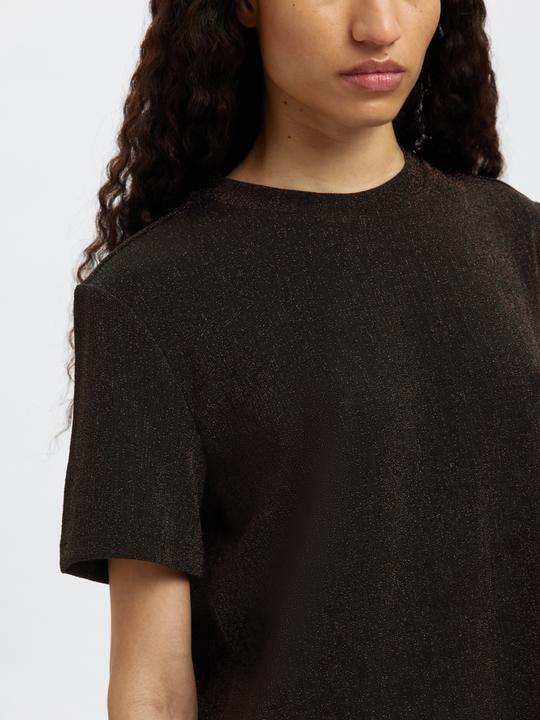 Immagine prodotto Selected Glitzer Oberteil mit kurzen Ärmeln (L)